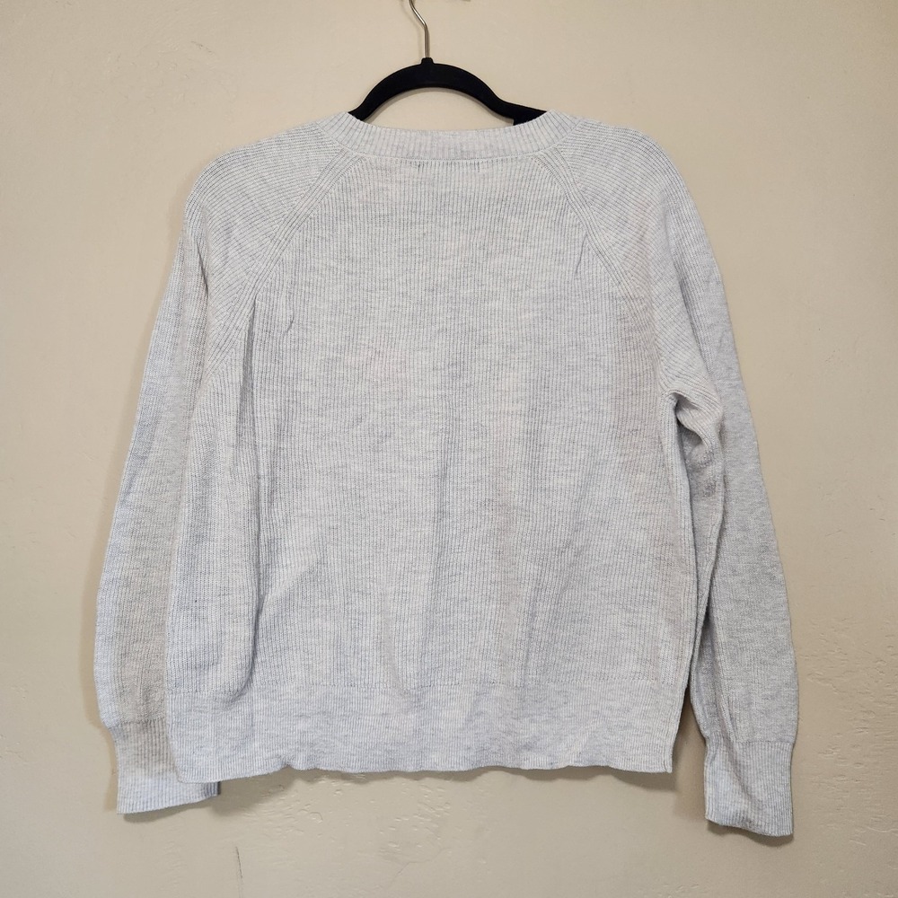 Banana Republic Gray Vneck Sweater Womens Size M - Picture 2 of 4